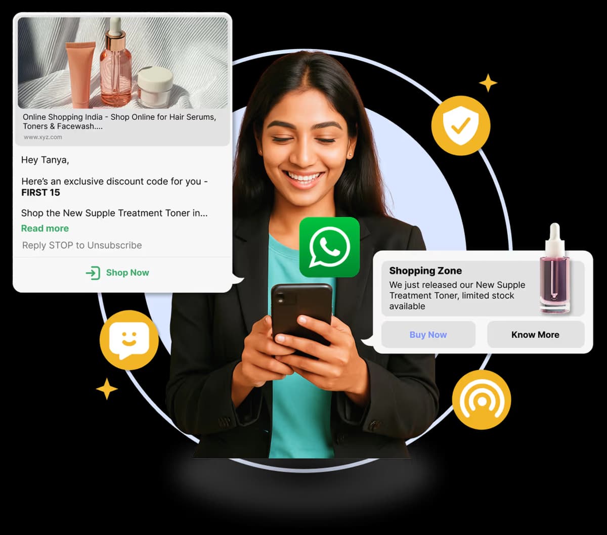Customizable WhatsApp Chat Widget for websites showing various styles